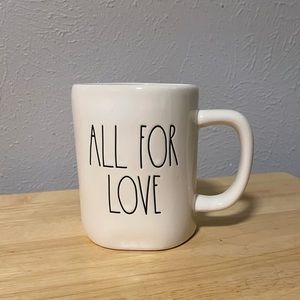 NWT Rae Dunn white mug ALL FOR LOVE